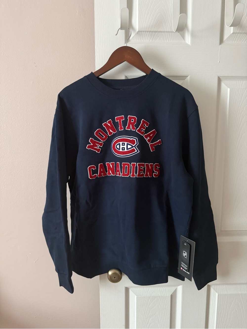 NWT Lululemon Montreal Canadiens Steady State Crew Sweatshirt Navy Blue Men’s L
